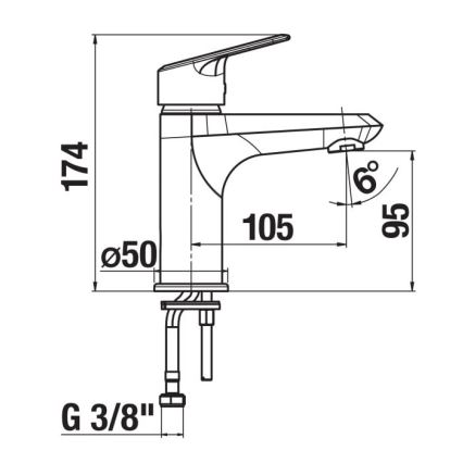 JIKA H3112E10041101 - Basin tap TALAS 17,4 cm shiny chrome