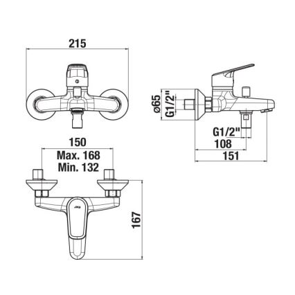 JIKA H3212E70044001 - Bath tap TALAS shiny chrome