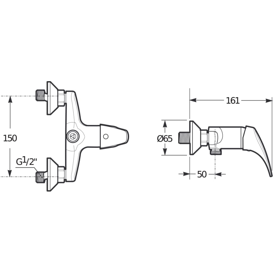 JIKA H3311N70044001 - Shower tap TALAS shiny chrome