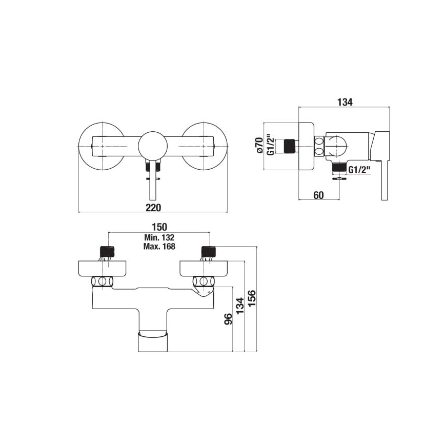 JIKA H3312F70044001 - Shower tap MIO shiny chrome