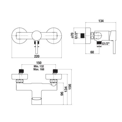 JIKA H3312F77164001 - Shower tap MIO matte black