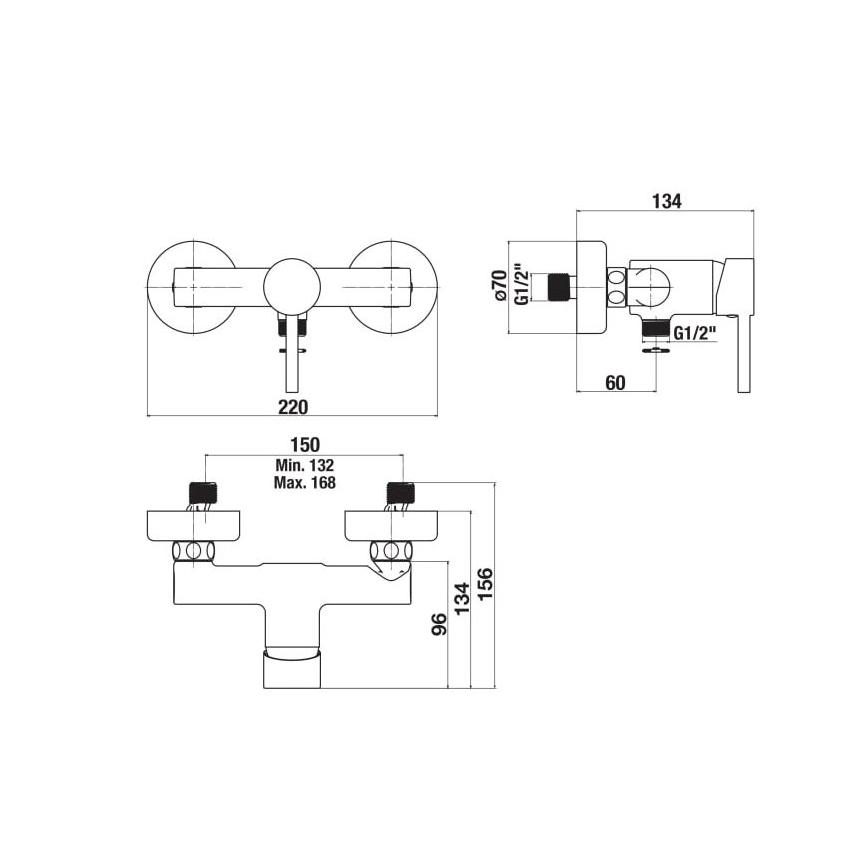 JIKA H3312F77164001 - Shower tap MIO matte black