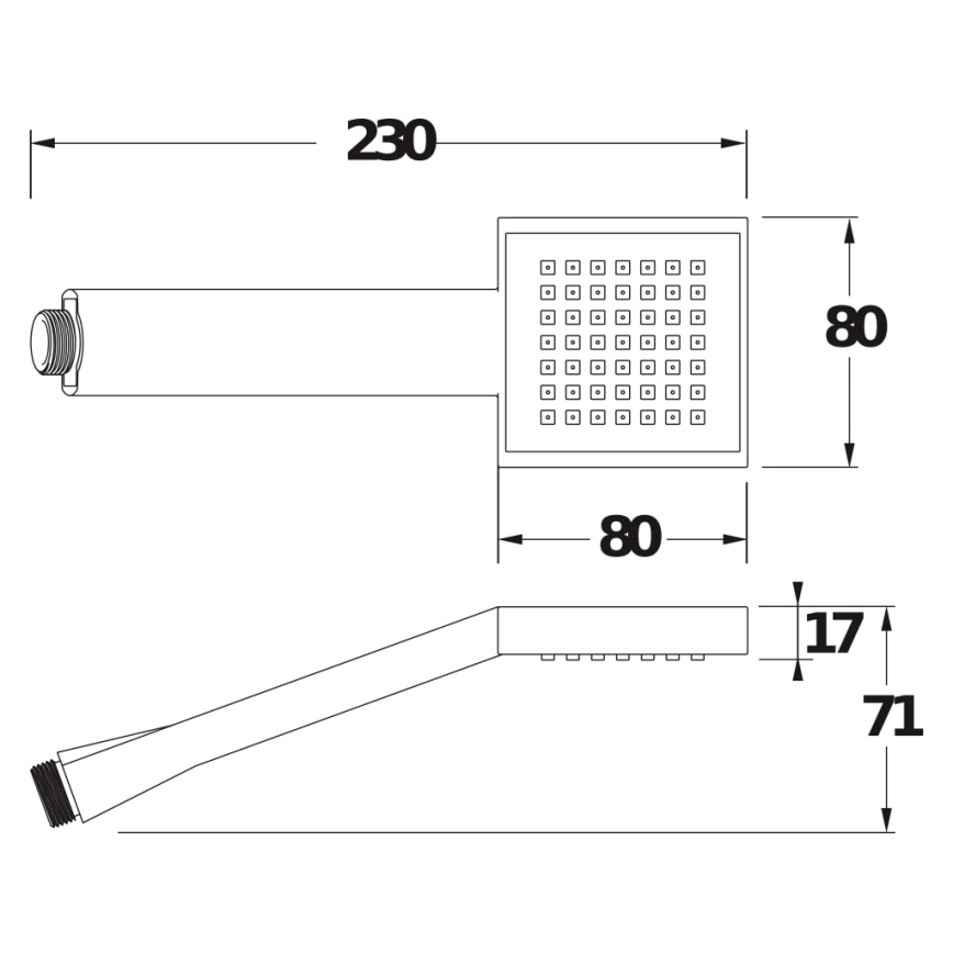 JIKA H3614200040411 - CUBITO Hand Shower, Polished Chrome