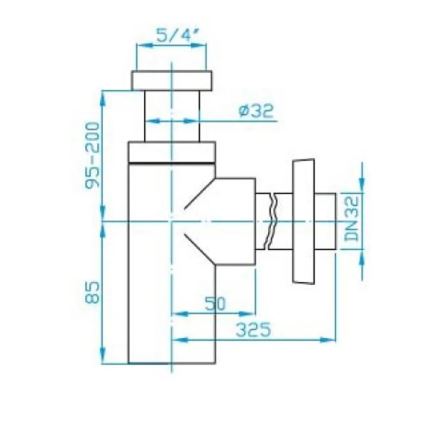 JIKA H3747100040001 - Round basin trap MIO shiny chrome