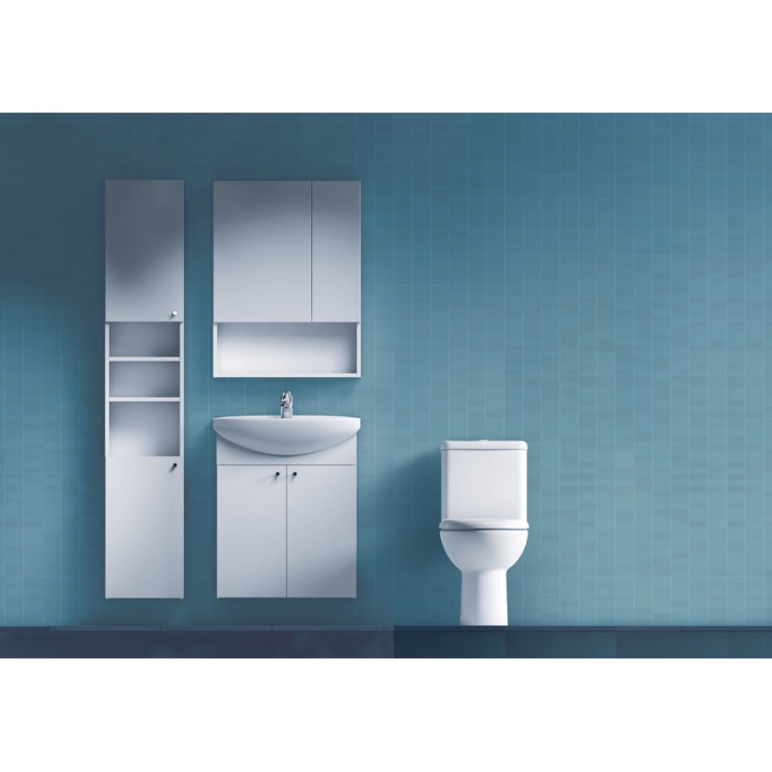 JIKA H4532410383041 - Mirror cabinet with a shelf LYRA 80x60 cm white