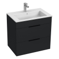JIKA H4536021763521 - Bathroom cabinet with a basin CUBE 60,7x65 cm black