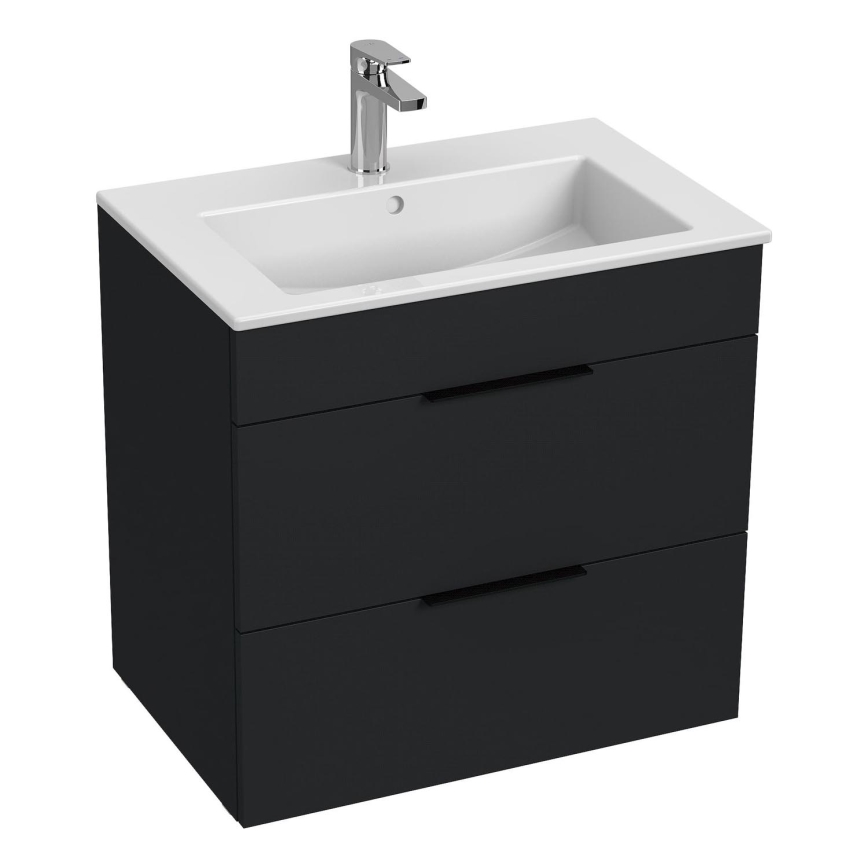 JIKA H4536021763521 - Bathroom cabinet with a basin CUBE 60,7x65 cm black