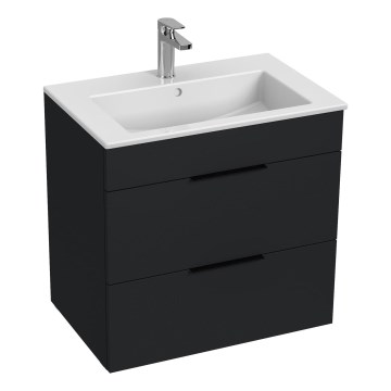 JIKA H4536021763521 - CUBE Bathroom Vanity with Basin 60.7 x 65 cm, Black