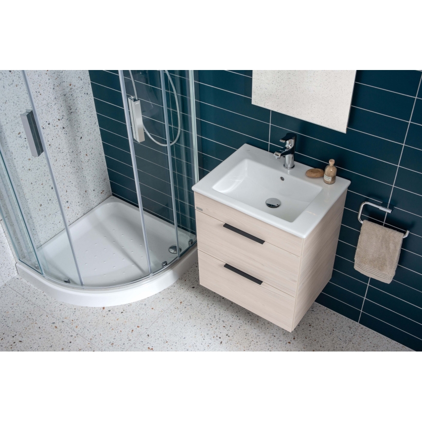 JIKA H4536021765141 - Bathroom cabinet with a basin CUBE 60,7x65 cm ash