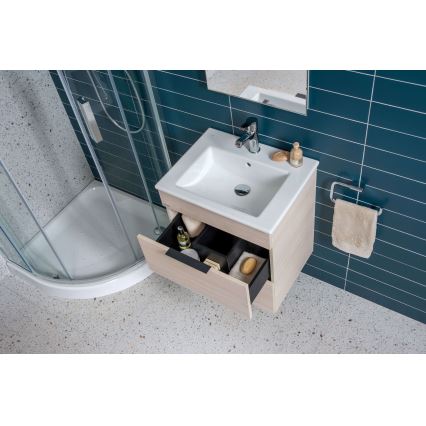 JIKA H4536021765141 - Bathroom cabinet with a basin CUBE 60,7x65 cm ash