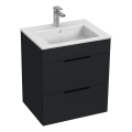 JIKA H4536121763521 - Bathroom cabinet with a basin CUBE 60,7x55 cm black