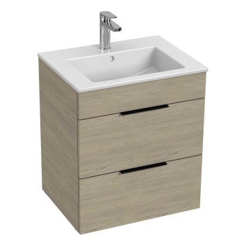 JIKA H4536121765141 - Bathroom cabinet with a basin CUBE 60,7x55 cm ash