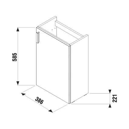 JIKA H45J5111753001 - Bathroom cabinet with a basin PETIT 58,5x38,6 cm white
