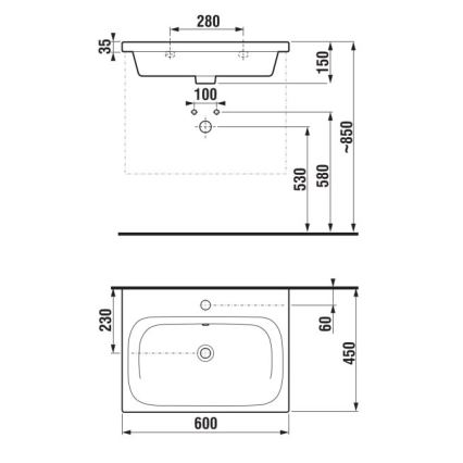 JIKA H8127137161041 - Wall-hung basin MIO 60x45 cm ceramics/matte black