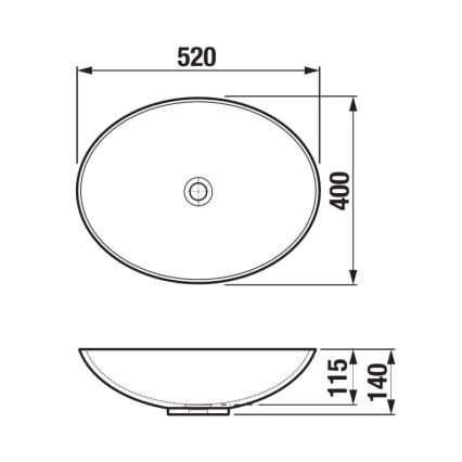 JIKA H8183640001121 - Countertop basin ASTRA 52x40 cm ceramics/white