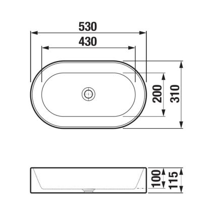 JIKA H8183660001121 - Countertop basin ASTRA 53x31 cm ceramics/white