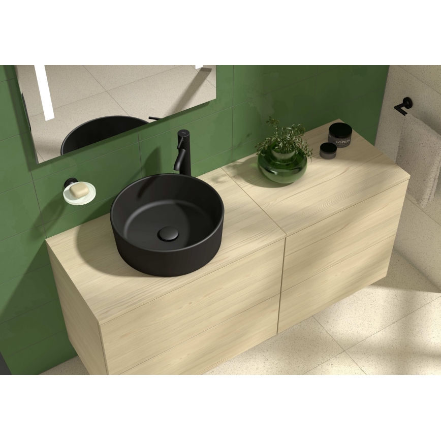 JIKA H8184207161121 - Countertop basin CUBITO d. 40 cm ceramics/matte black