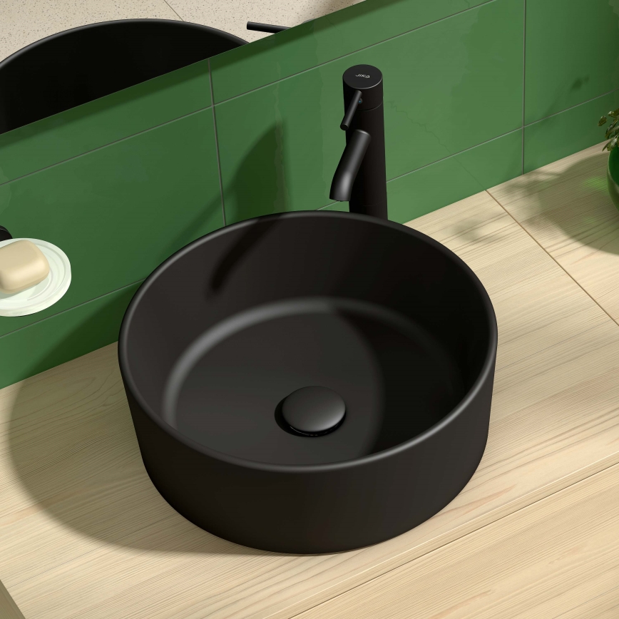 JIKA H8184207161121 - Countertop basin CUBITO d. 40 cm ceramics/matte black