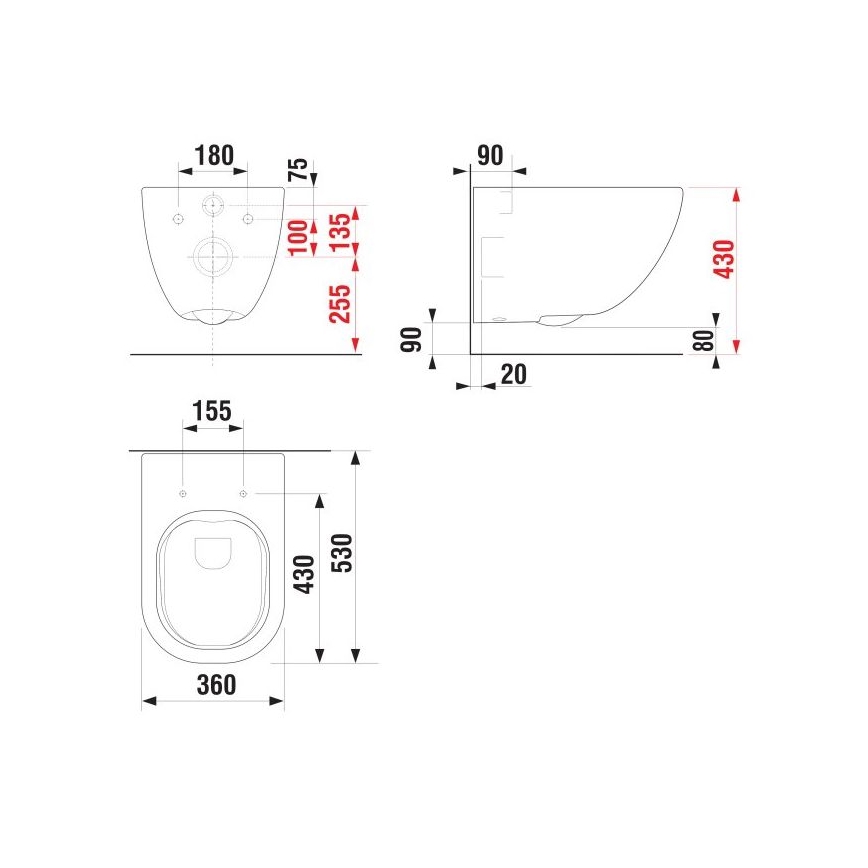 JIKA H8207140000001 - Wall-hung toilet MIO ceramics/white