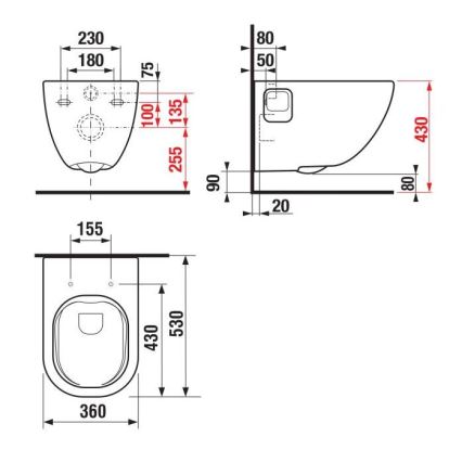 JIKA H8207160000001 - Wall-hung toilet MIO ceramics/white