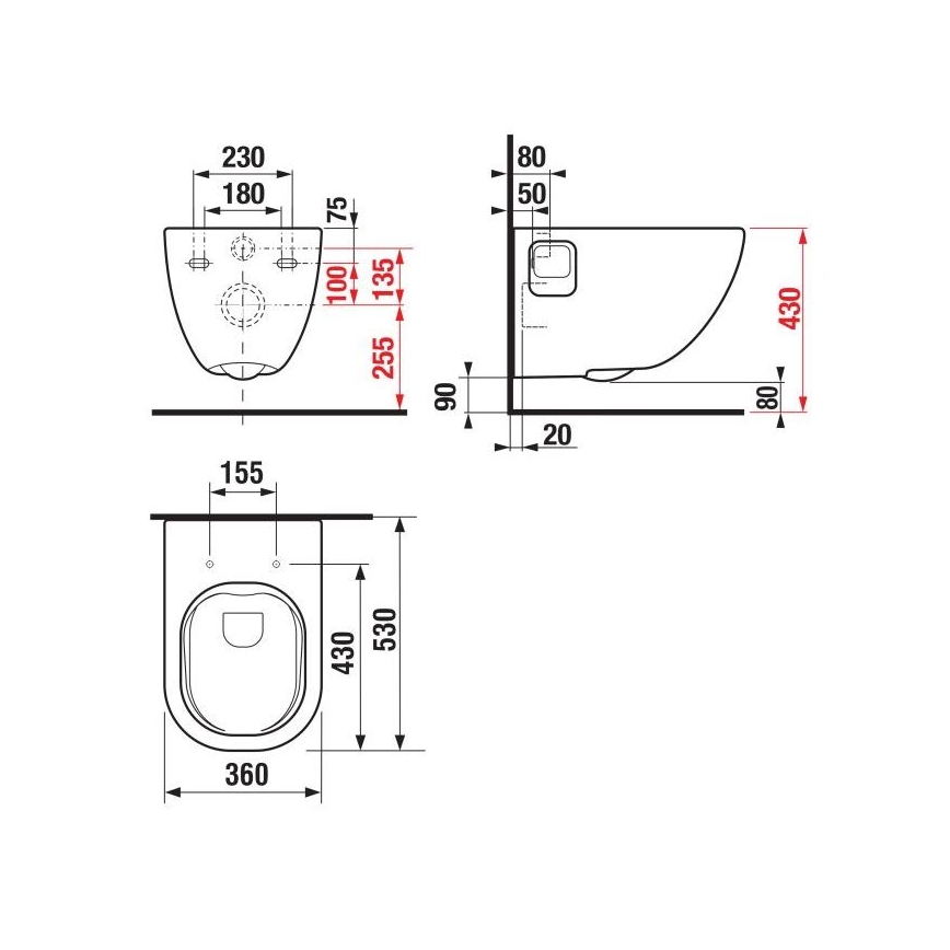 JIKA H8207160000001 - Wall-hung toilet MIO ceramics/white