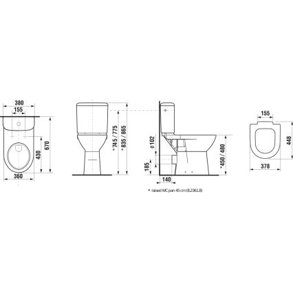 JIKA H8236160000001 - DEEP Ceramic Toilet Bowl / White