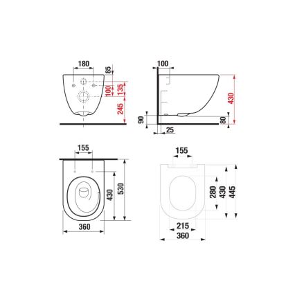 JIKA H8667180000001 - MIO wall-hung toilet, ceramic/white + MIO SoftClose toilet seat, Duroplast/white
