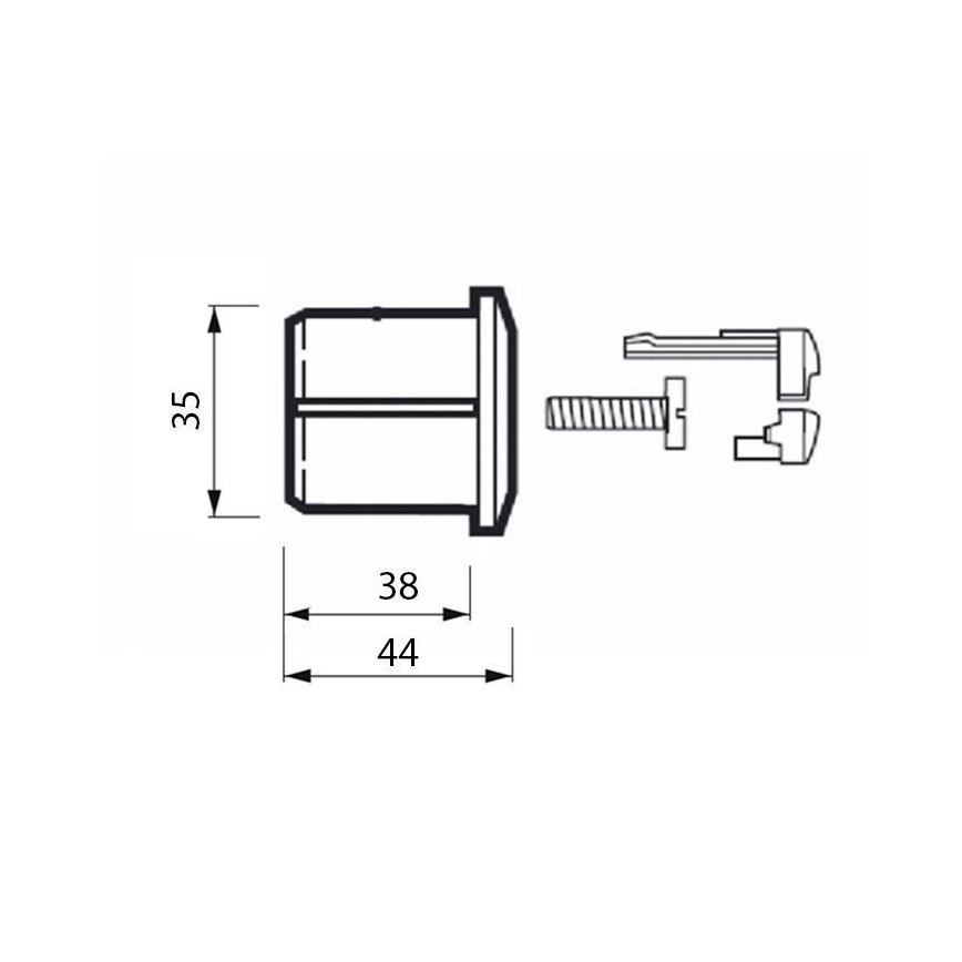 JIKA H8913630000001 - Dual flush button LYRA/DEEP, polished chrome
