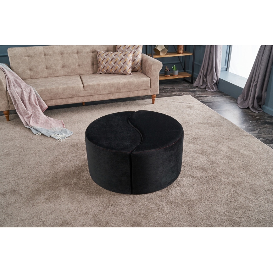 JING Ottoman, Ø 80 cm, Anthracite