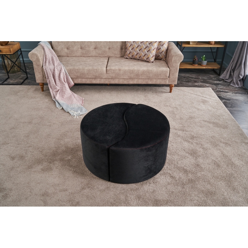 JING Ottoman, Ø 80 cm, Anthracite