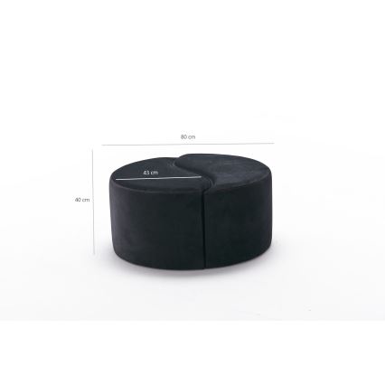 JING Ottoman, Ø 80 cm, Anthracite