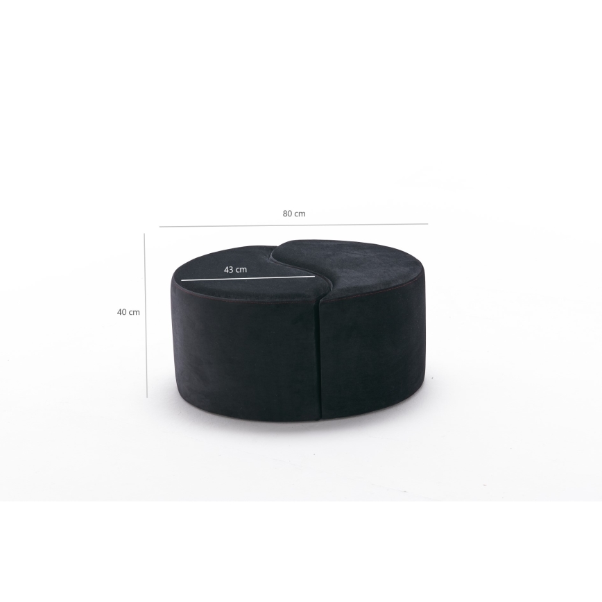 JING Ottoman, Ø 80 cm, Anthracite