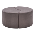 JING Ottoman, Ø 80 cm, Brown