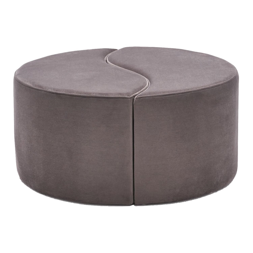 JING Ottoman, Ø 80 cm, Brown
