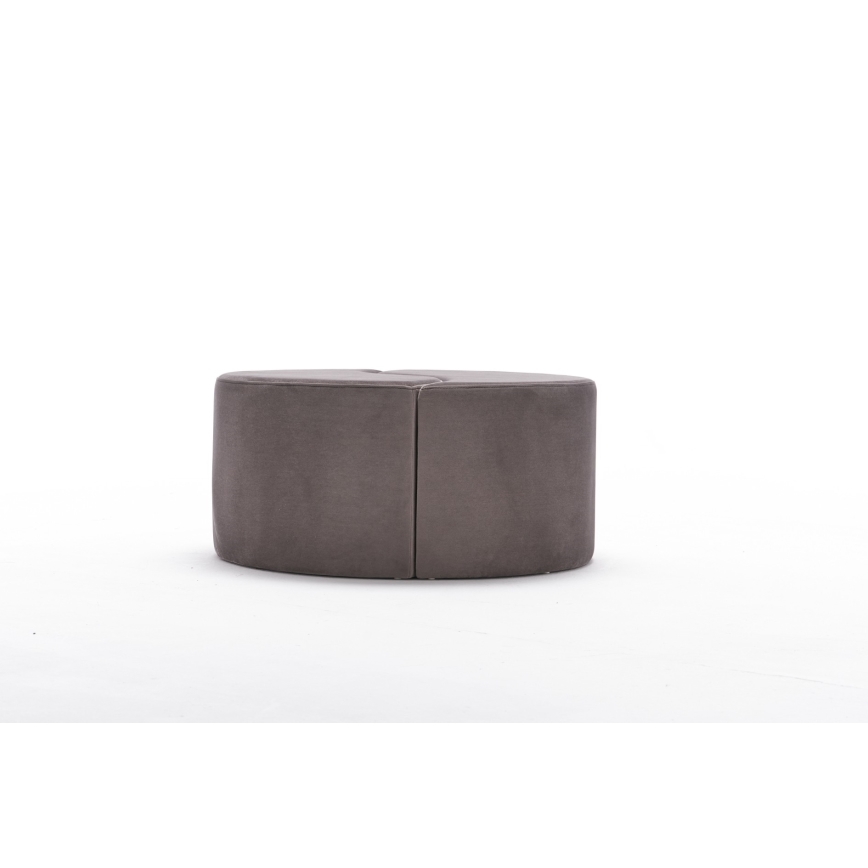 JING Ottoman, Ø 80 cm, Brown