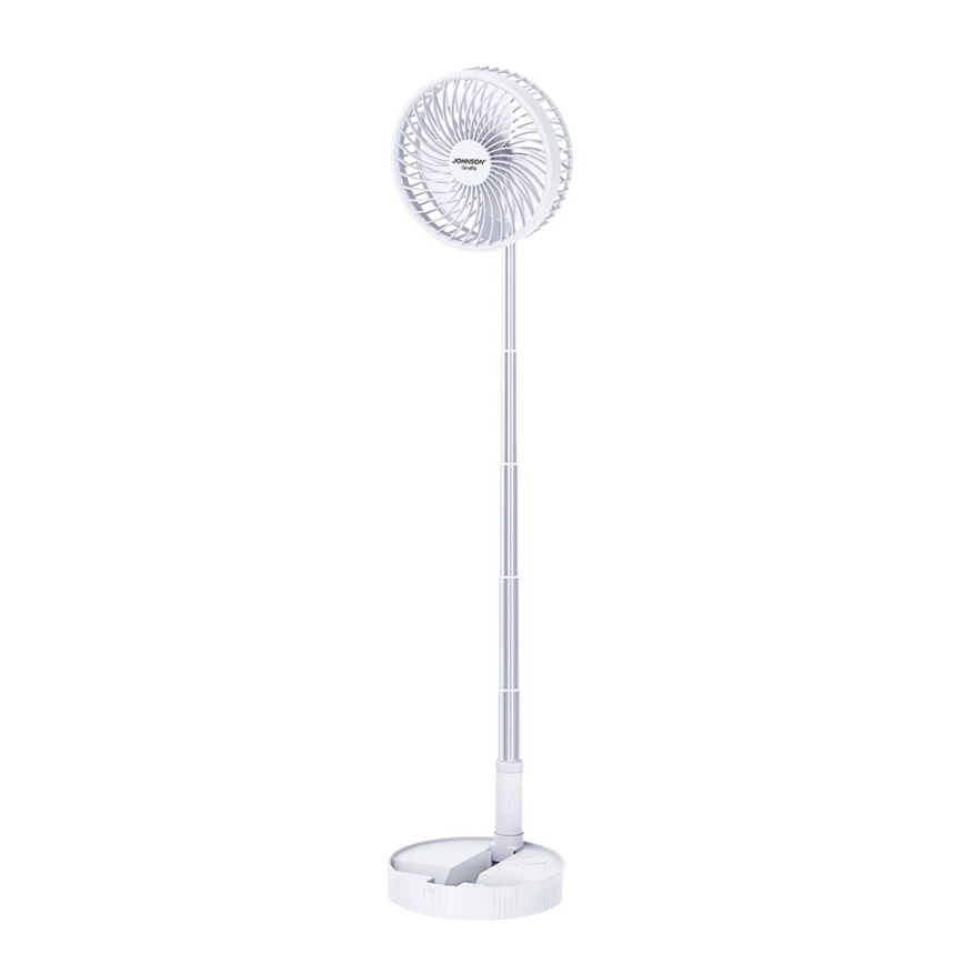 JOHNSON - GIRAFFA Rechargeable Desk Fan 5W/3.7V 1200 mAh Ø20 cm White
