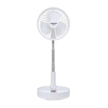 JOHNSON - GIRAFFA Rechargeable Desk Fan 5W/3.7V 1200 mAh Ø20 cm White