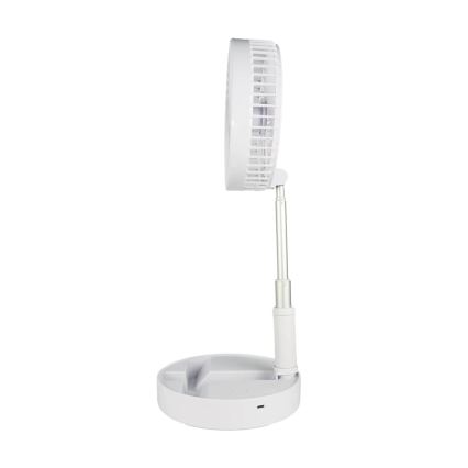 JOHNSON - GIRAFFA Rechargeable Desk Fan 5W/3.7V 1200 mAh Ø20 cm White