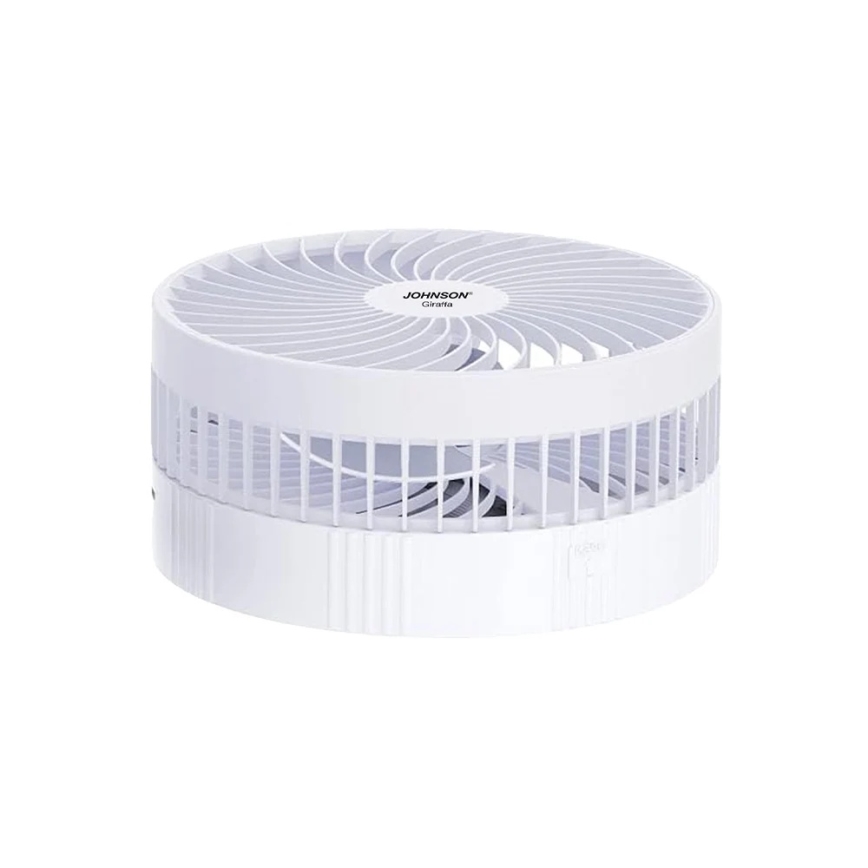 JOHNSON - GIRAFFA Rechargeable Desk Fan 5W/3.7V 1200 mAh Ø20 cm White