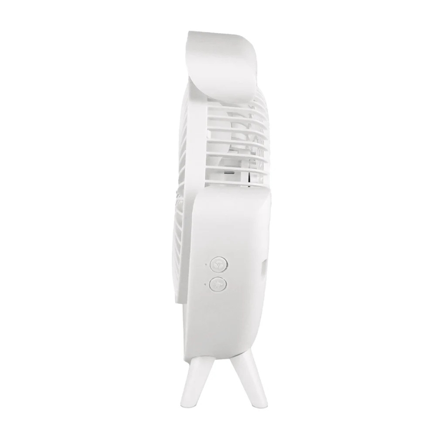 JOHNSON - LED RGB Rechargeable Desktop Fan MULTICOLOR LED/5W/3.7V 1200 mAh Ø 14 cm White
