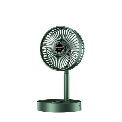 JOHNSON - Rechargeable desk fan TORTUGA 5W/3.7V, 1200 mAh, diameter 16.5 cm, green