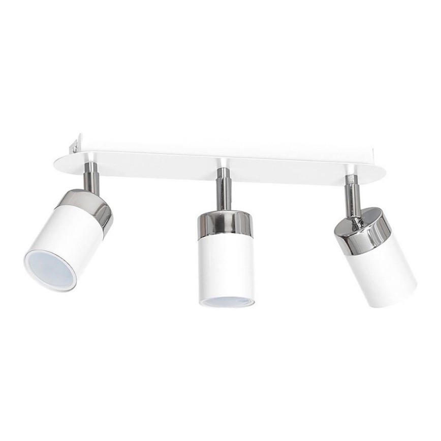 JOKER 3x GU10/25W/230V spotlight – white/polished chrome