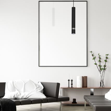 JOKER Cable Pendant 1xGU10/25W/230V Black/Polished Chrome