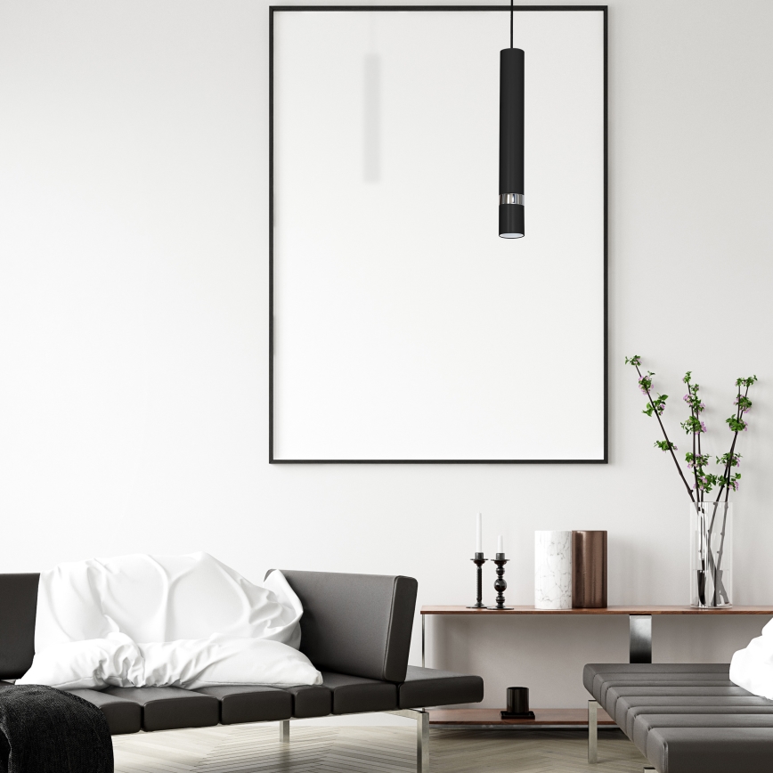 JOKER Cable Pendant 1xGU10/25W/230V Black/Polished Chrome