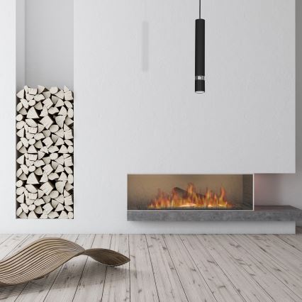 JOKER Cable Pendant 1xGU10/25W/230V Black/Polished Chrome