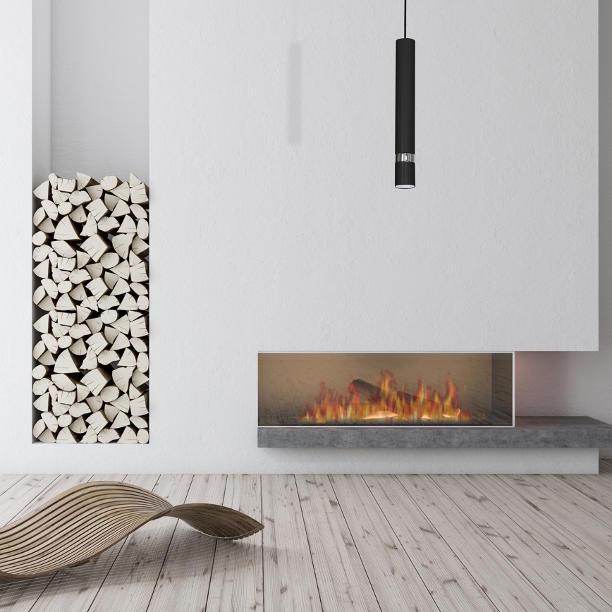 JOKER Cable Pendant 1xGU10/25W/230V Black/Polished Chrome