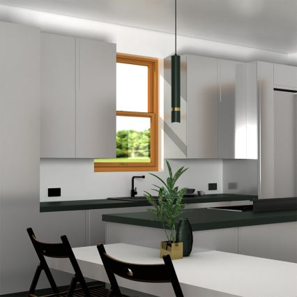 JOKER Cable Pendant Lamp 1xGU10/25W/230V Green/Gold