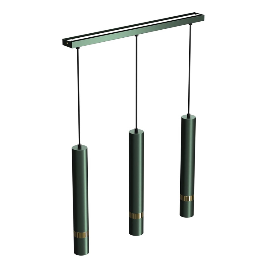 JOKER Cable Pendant Lamp 3x GU10/25W/230V, Green/Gold