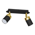 JOKER Spotlight 2xGU10/25W/230V black/gold