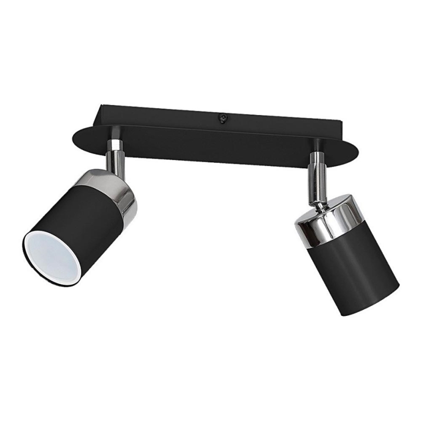 JOKER Spotlight 2xGU10/25W/230V Black/Polished Chrome
